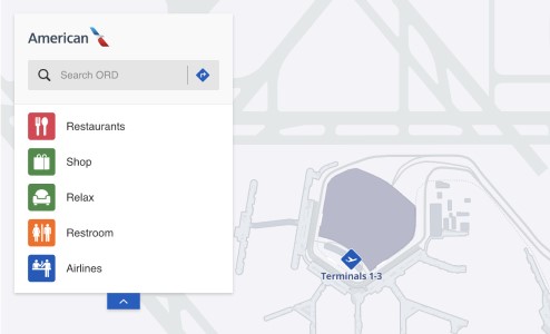 Interactive airport map for ORD