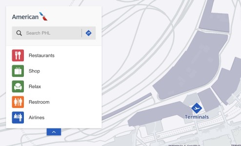 Interactive airport map for PHL